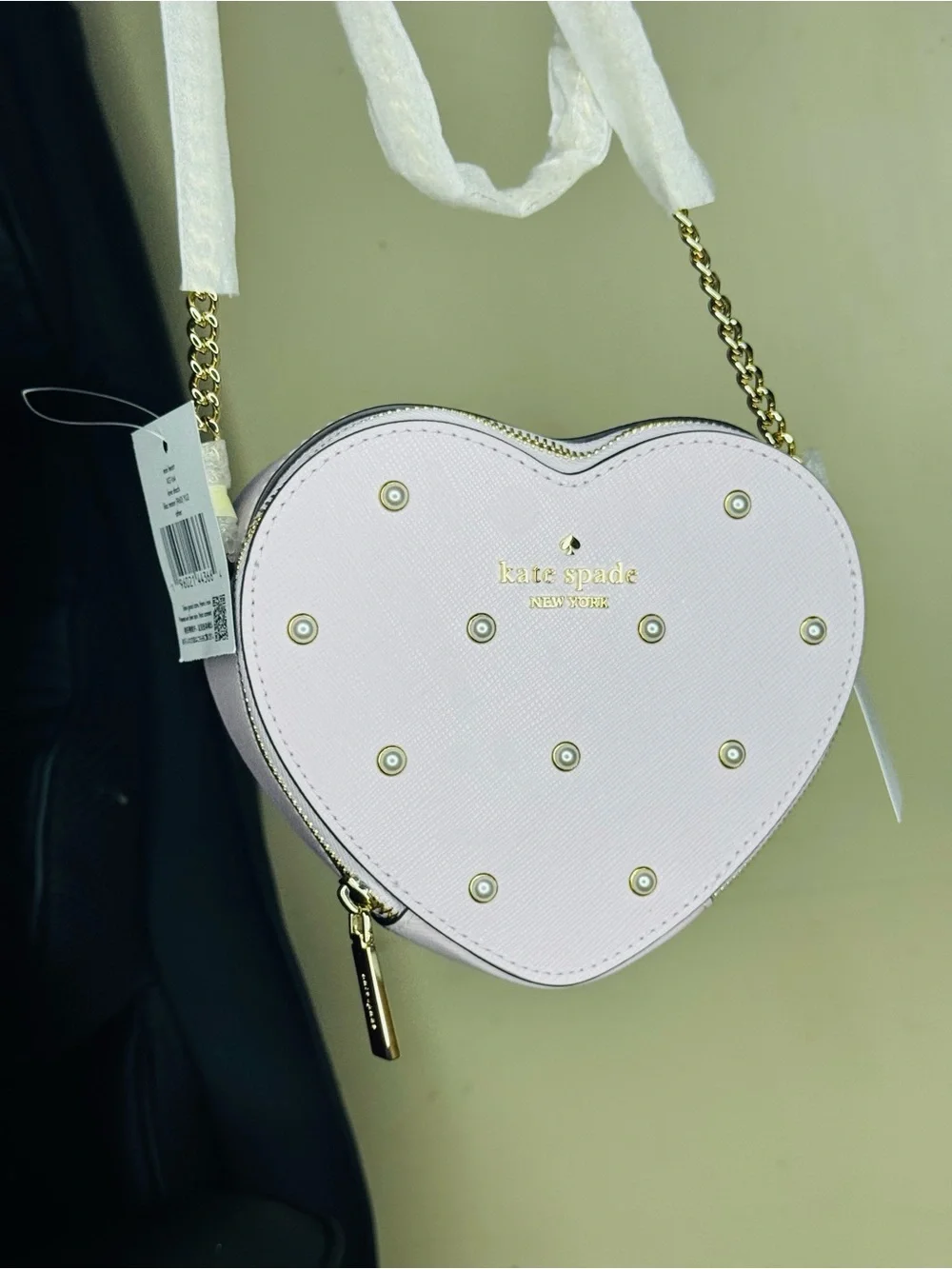 Kate Spade Pink Heart Shack Heart shaped Crossbody Bag